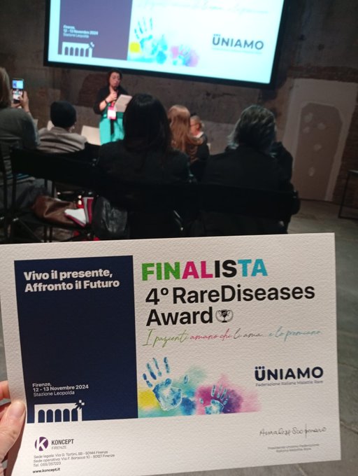 finalista al 4° Rare Diseases Awarda di UNIAMO